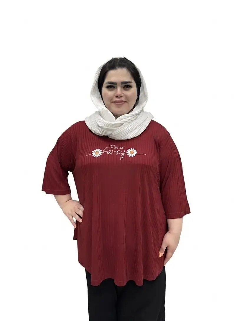 تیشرت زنانه سایز بزرگ طرح I’m so Fancy (دمپا کلوش)