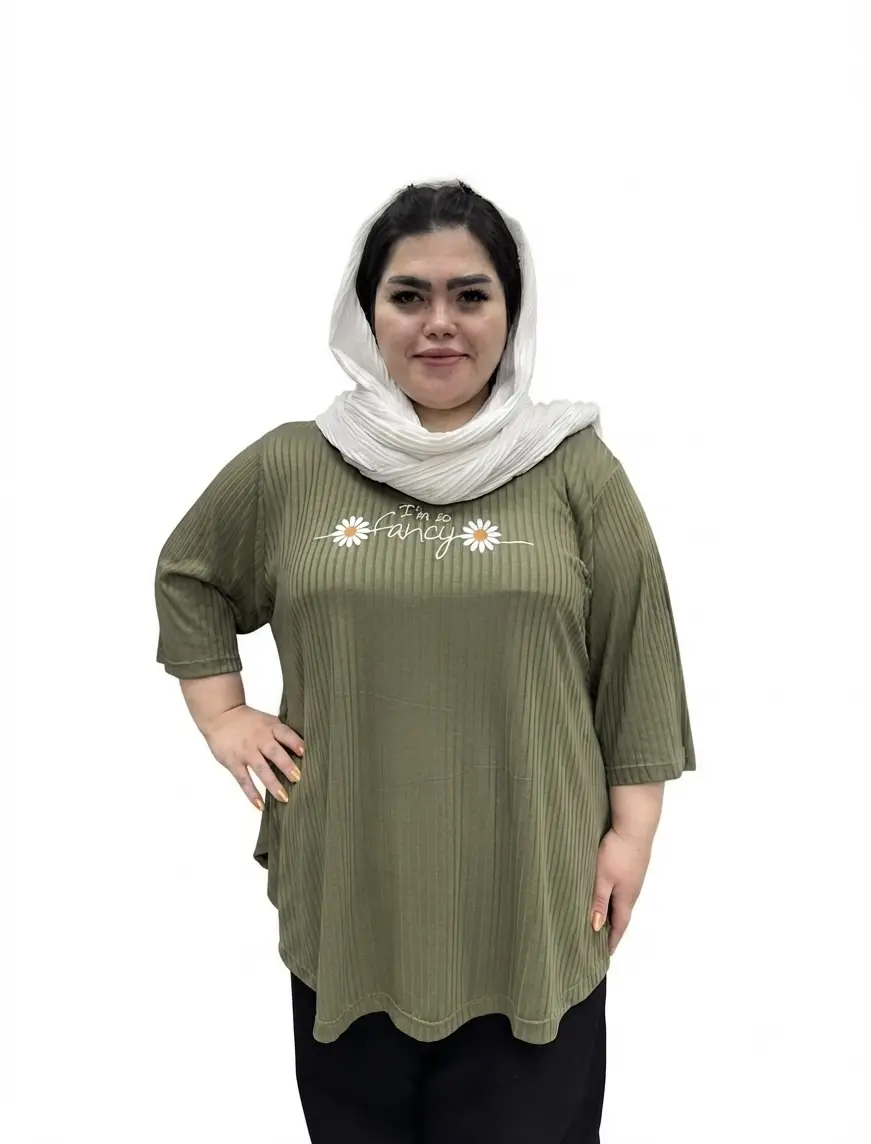 تیشرت زنانه سایز بزرگ طرح I’m so Fancy (دمپا کلوش)