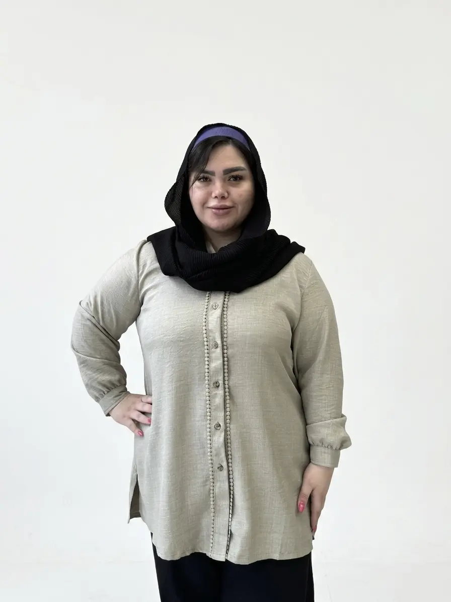 شومیز دونه عدسی سایز بزرگ زنانه