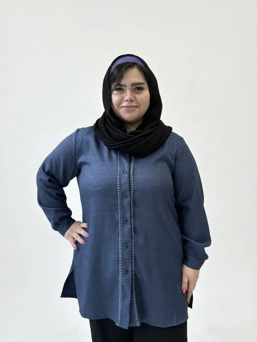 شومیز دونه عدسی سایز بزرگ زنانه