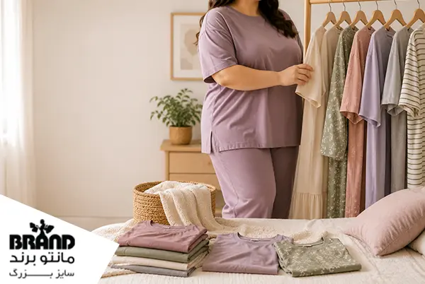 راهنمای انتخاب لباس خانگی سایز بزرگ زنانه