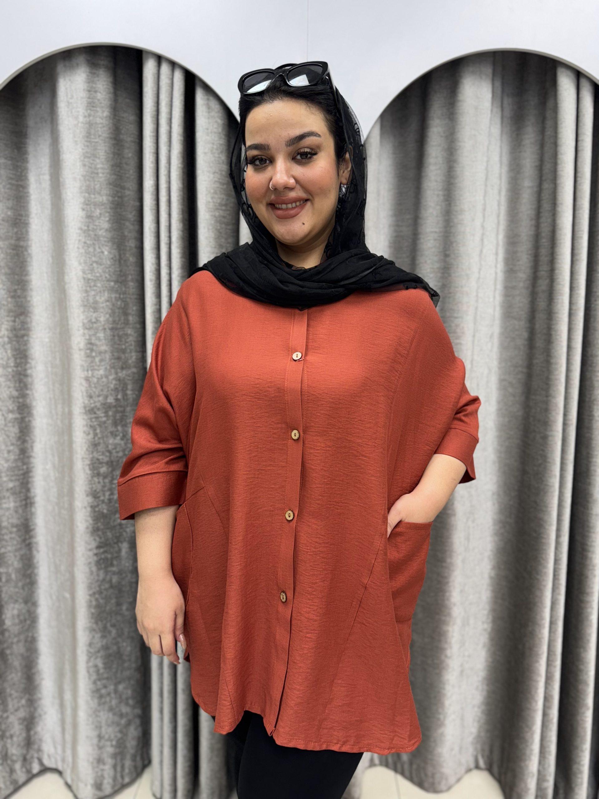 شومیز مانتویی جلو دو جیب 127