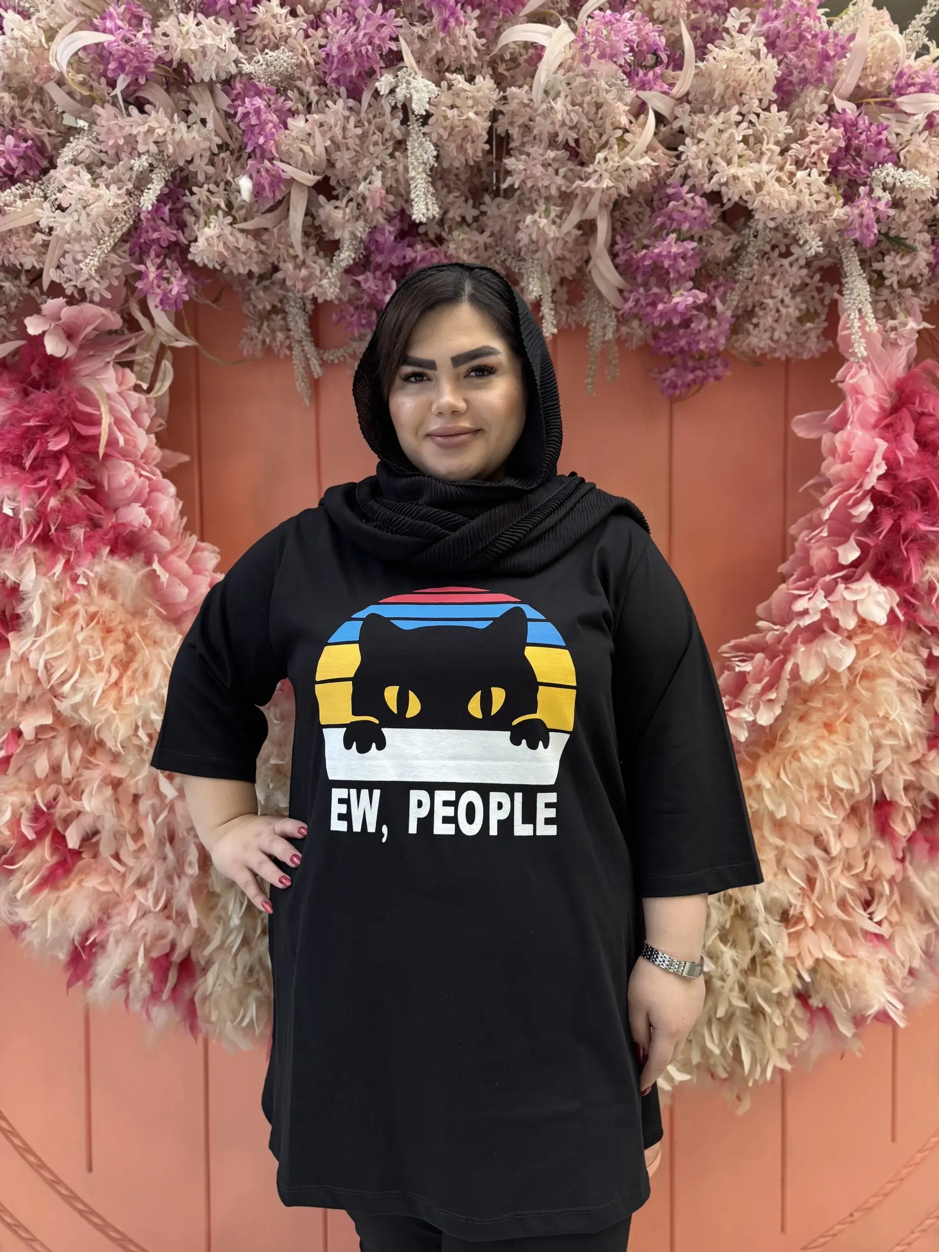 تیشرت طرح گربه 170