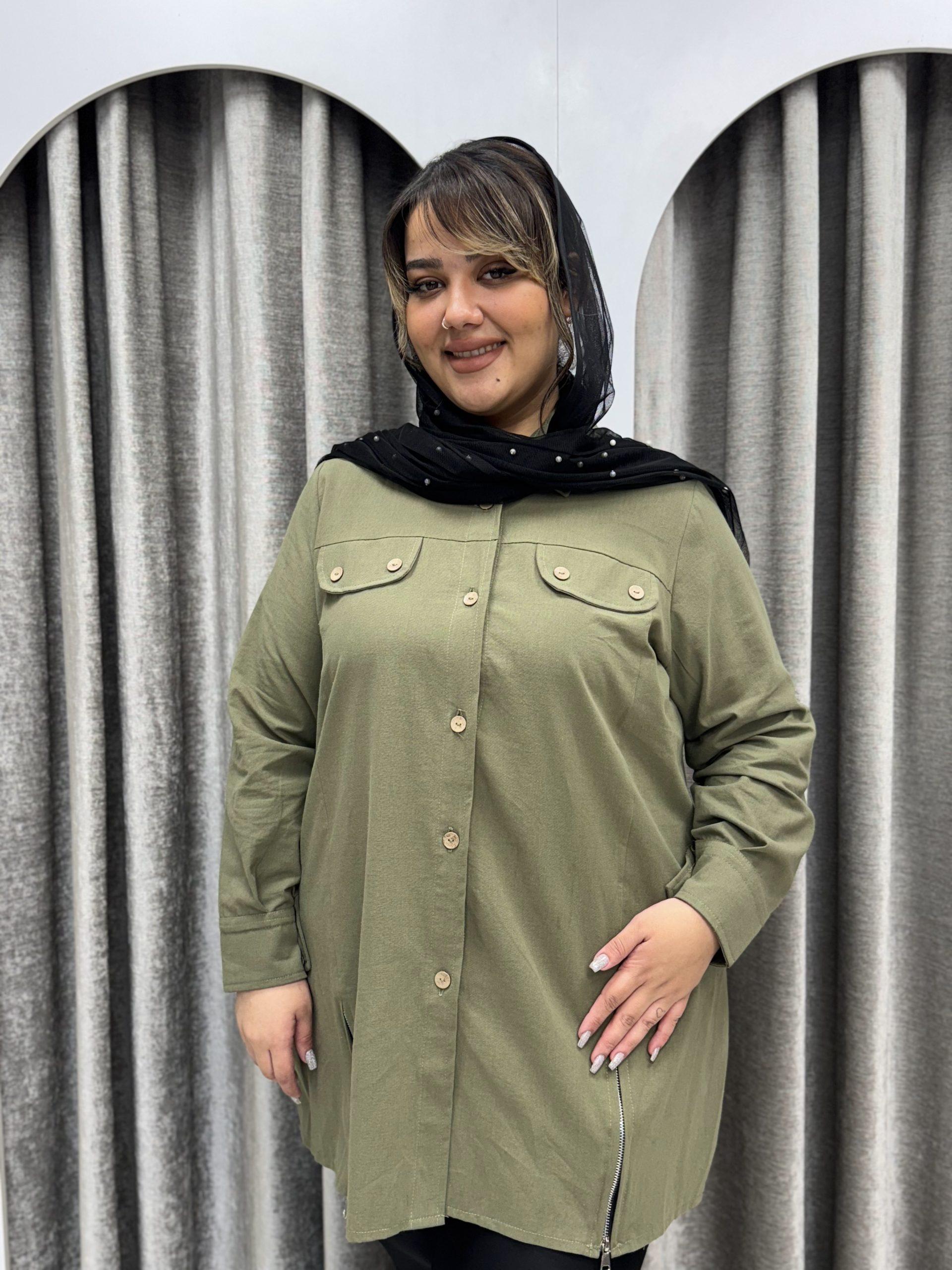 شومیز مانتو لینن : کد 109