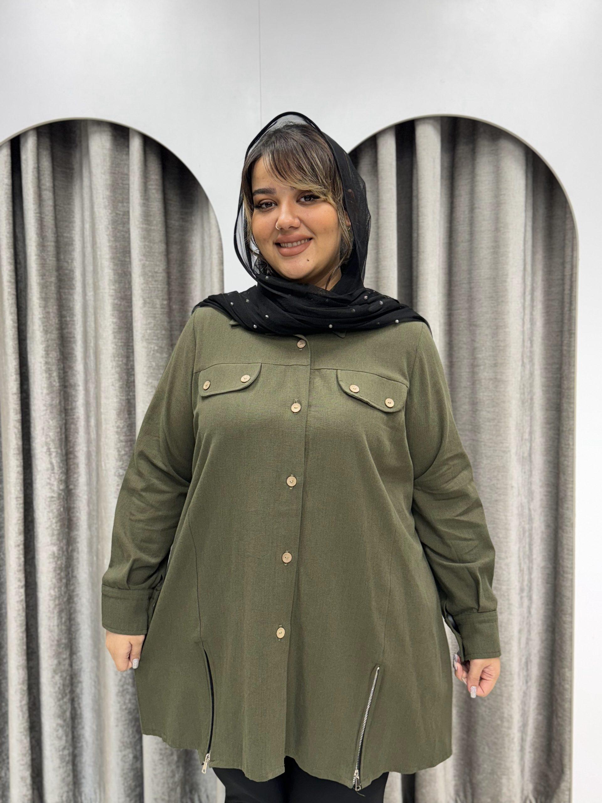 شومیز مانتو لینن : کد 109