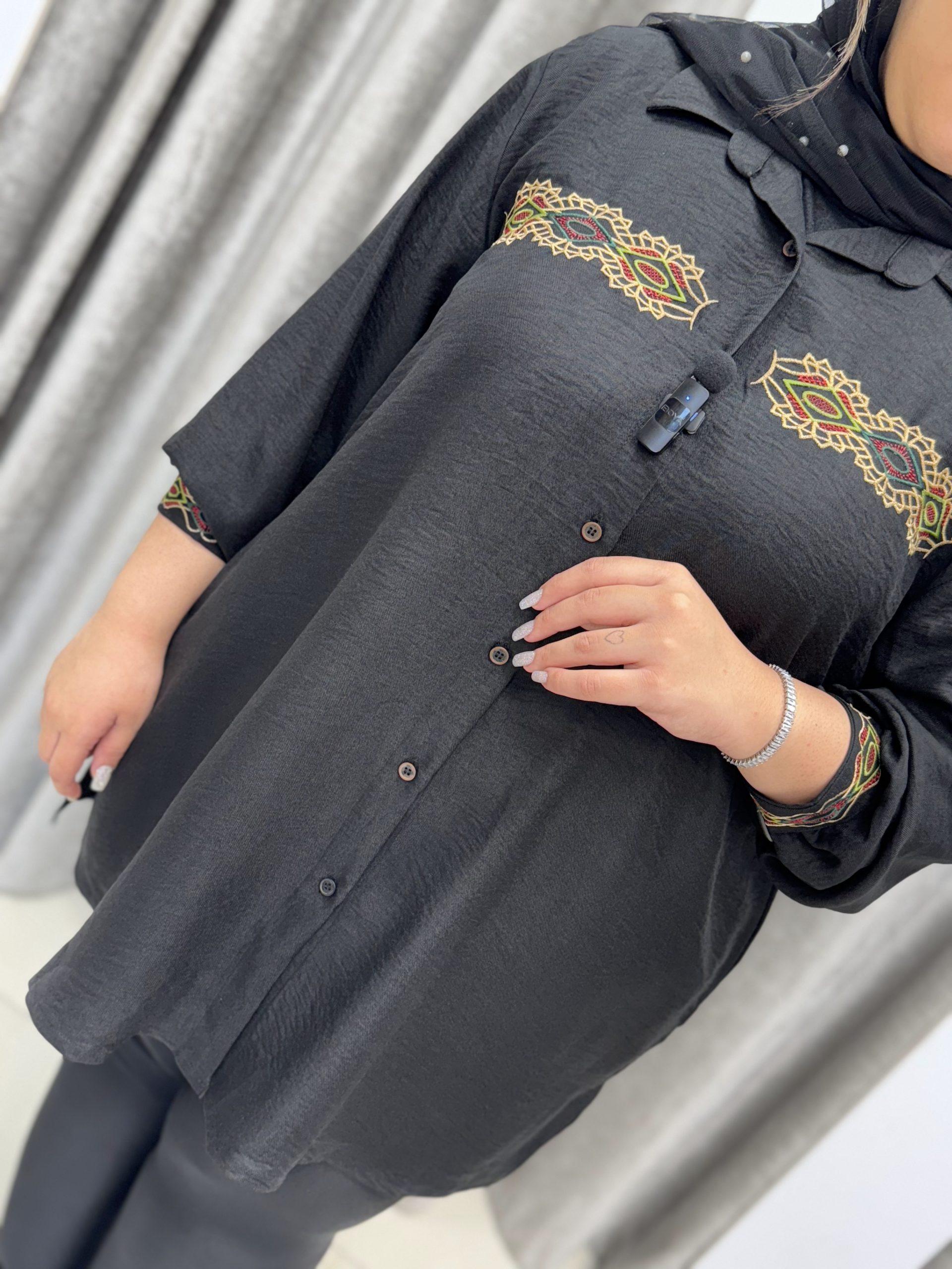 شومیز مانتویی گلدوزی کد :111