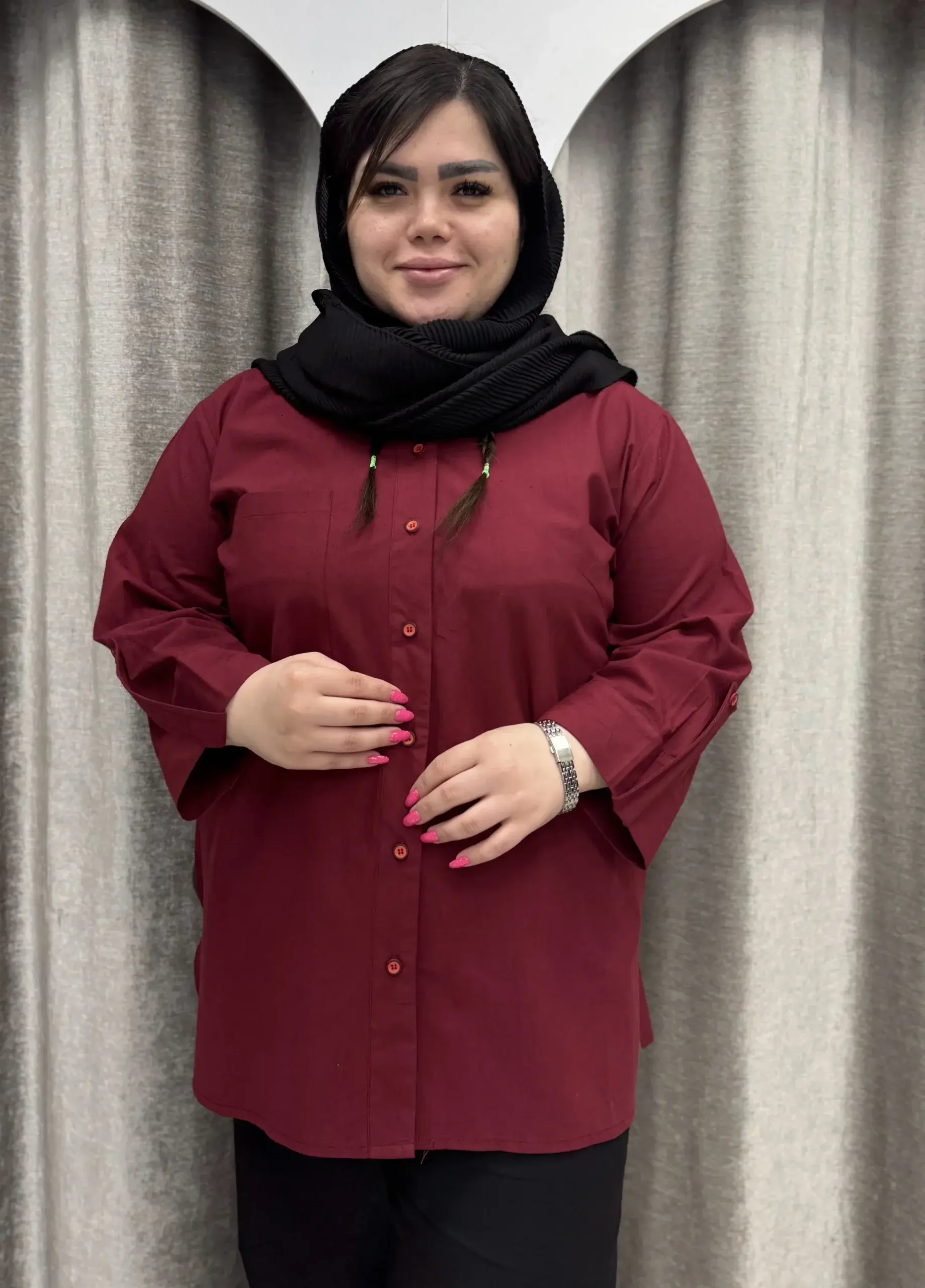 شومیز مانتویی لینن 313