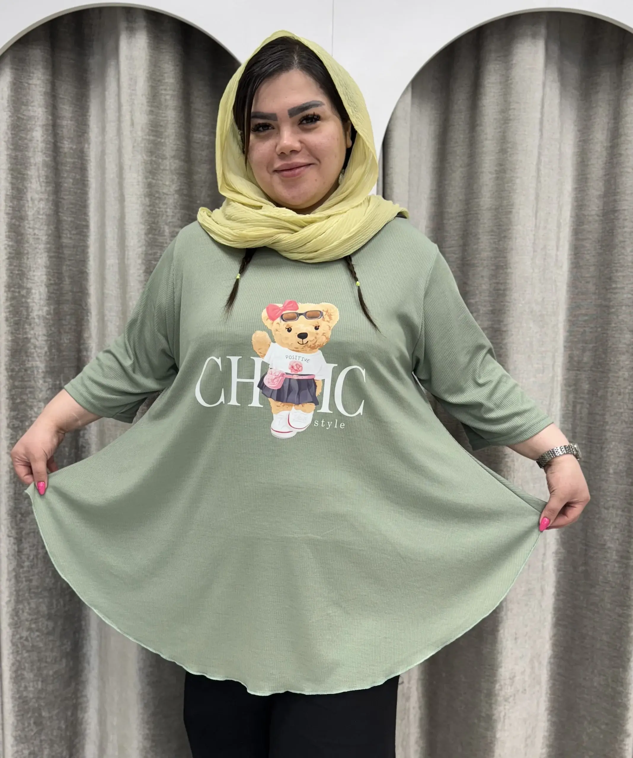 تیشرت سوزن خالی تدی دمپا کلوش 315