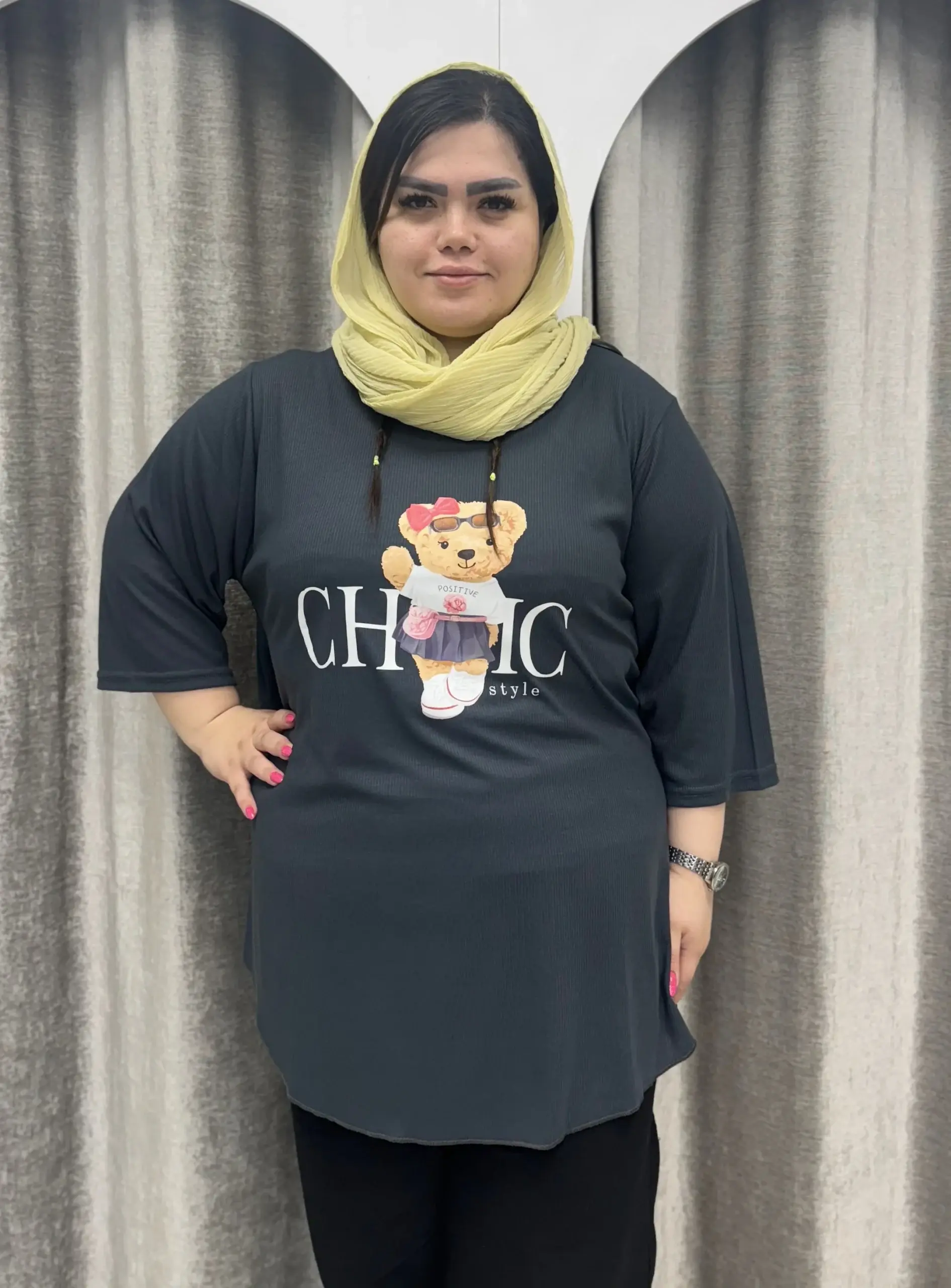 تیشرت سوزن خالی تدی دمپا کلوش 315