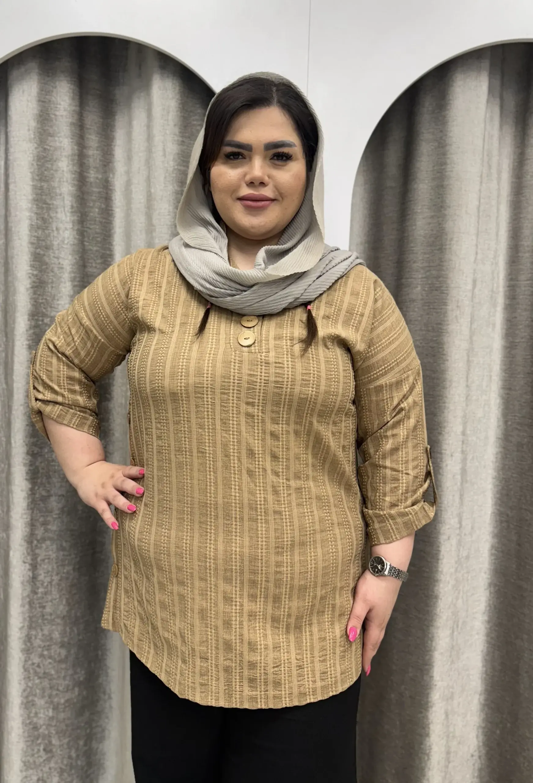 شومیز جلو بسته کوک دوزی 319